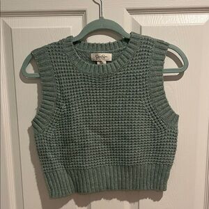 Jessica Simpson Knitted Cropped Sweater Tanktop